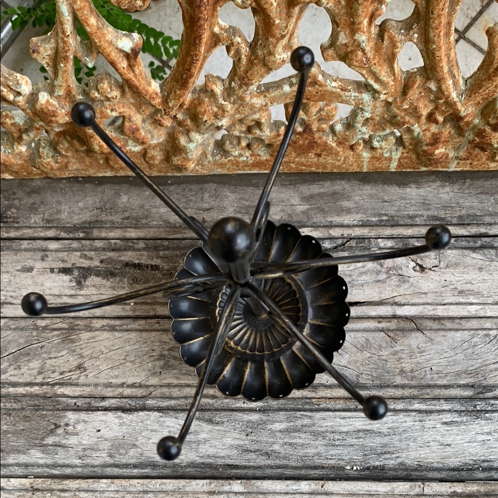 Vintage Black Metal Jewelry Stand - Picture 3 of 7
